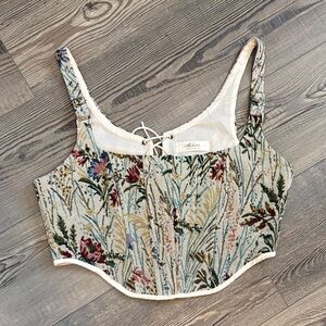Floral bustier top